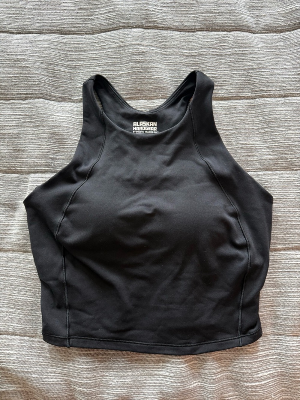 Duluth Trading Co Black Alaskan Hardgear Racerback Crop Tank